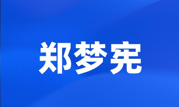 郑梦宪