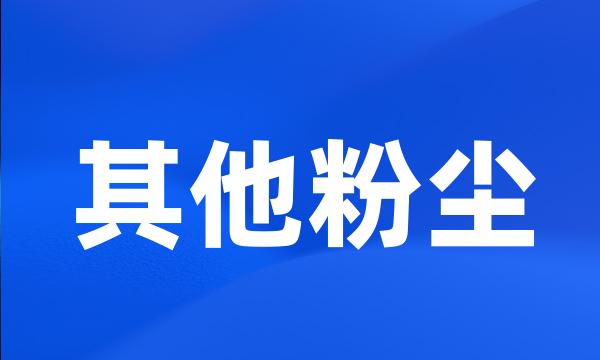 其他粉尘