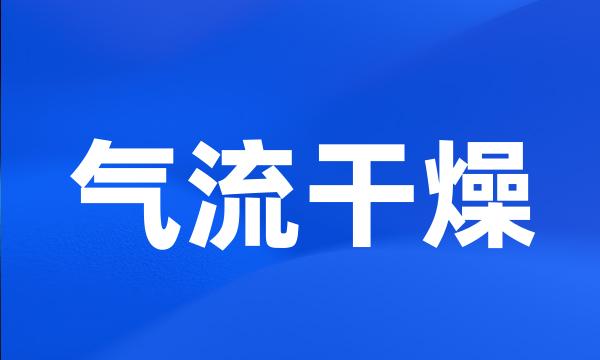 气流干燥