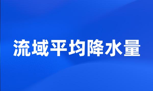 流域平均降水量