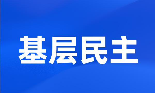 基层民主