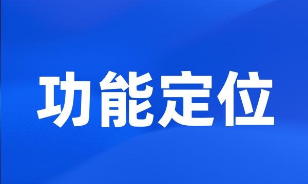 功能定位