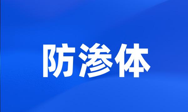 防渗体