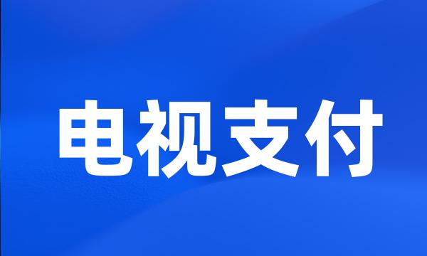 电视支付