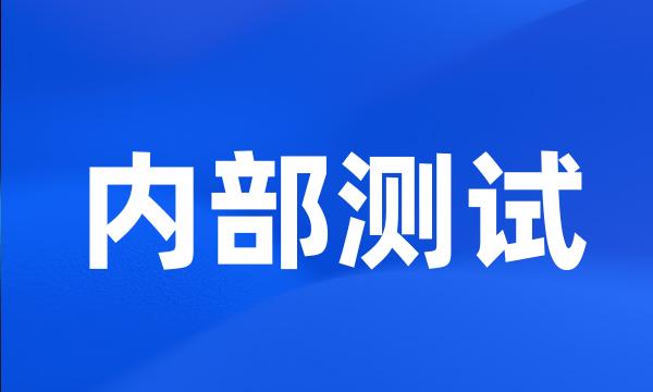 内部测试