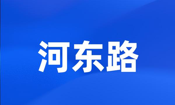 河东路