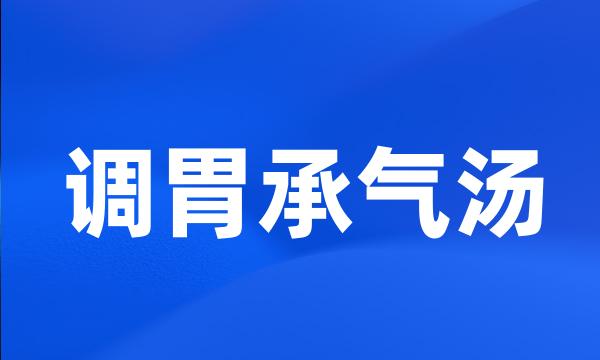 调胃承气汤