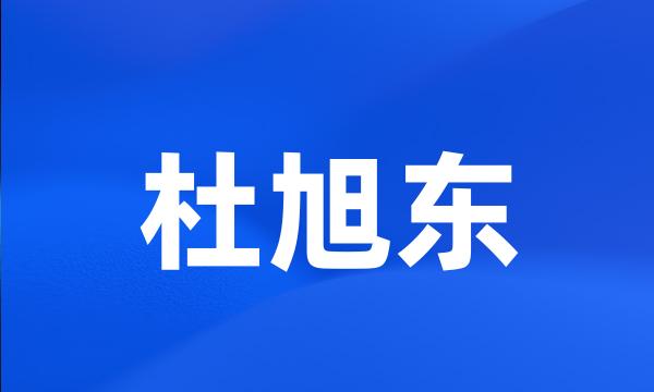 杜旭东