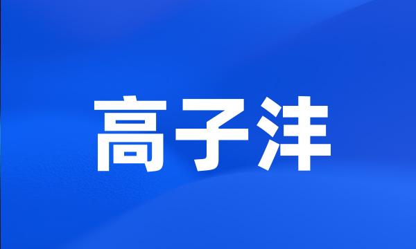 高子沣