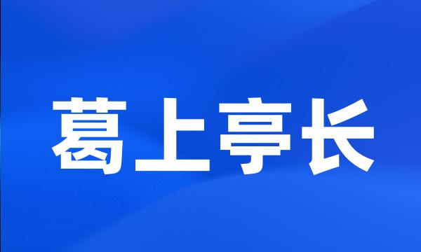 葛上亭长