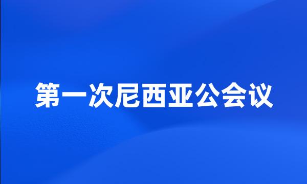 第一次尼西亚公会议