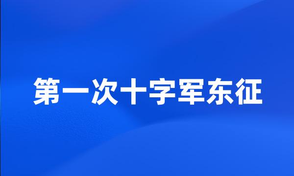 第一次十字军东征