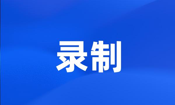 录制