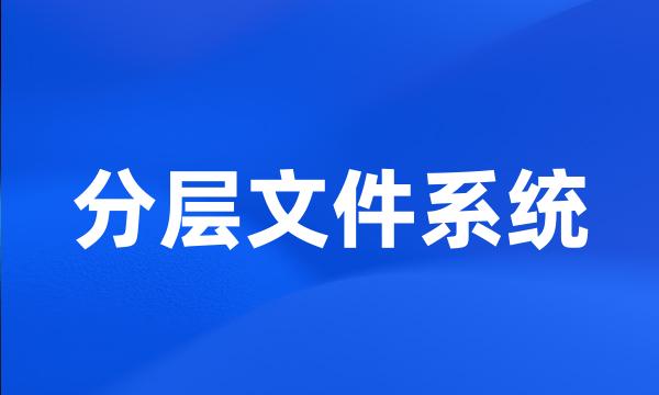 分层文件系统