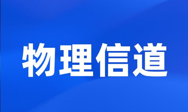 物理信道