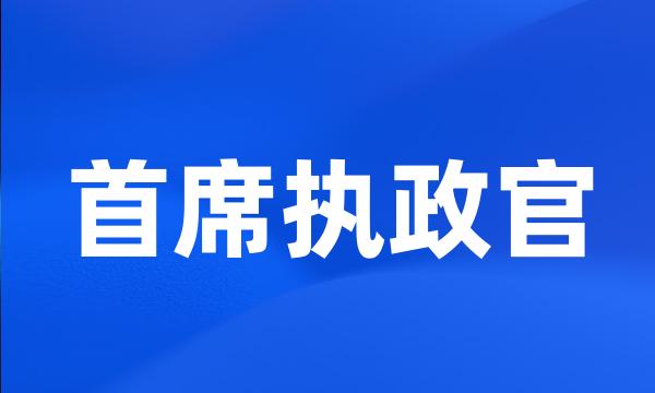 首席执政官