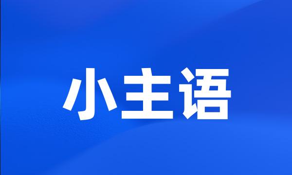 小主语