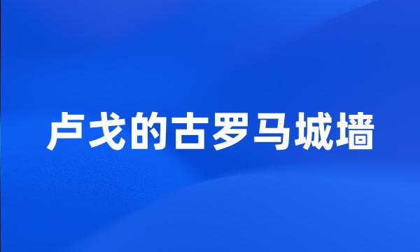 卢戈的古罗马城墙