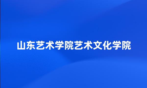 山东艺术学院艺术文化学院