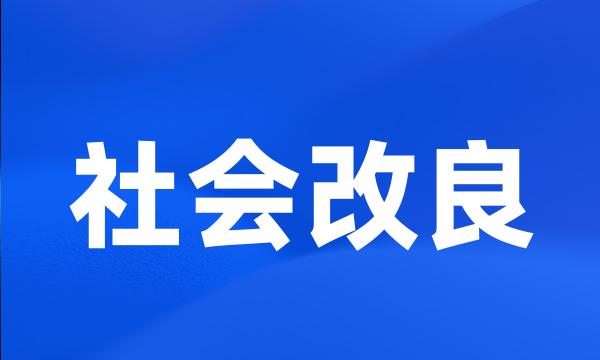 社会改良