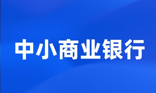 中小商业银行