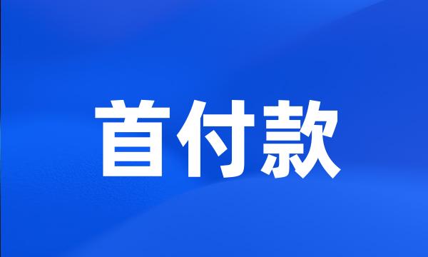 首付款