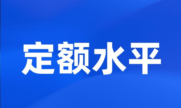 定额水平