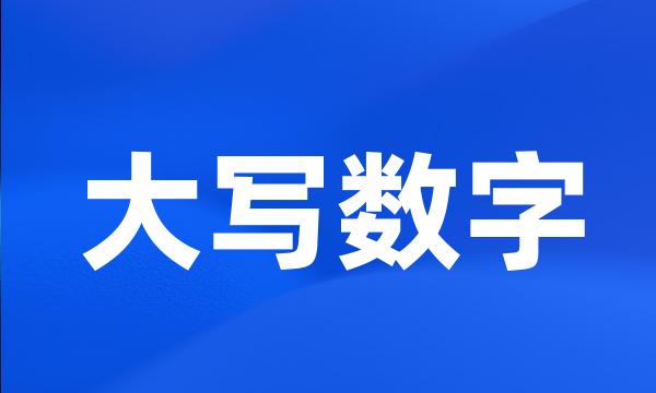 大写数字