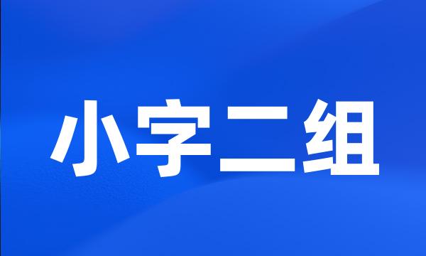 小字二组