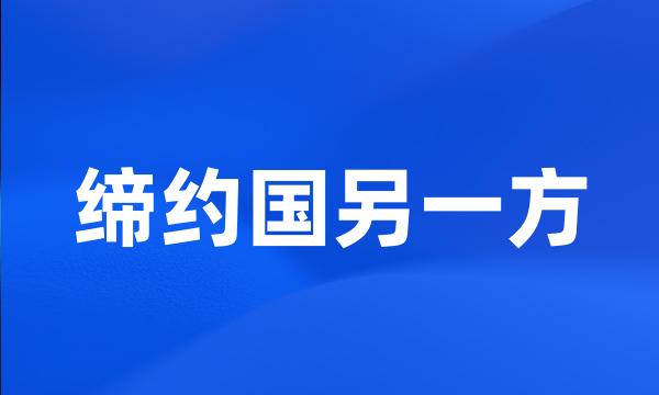 缔约国另一方