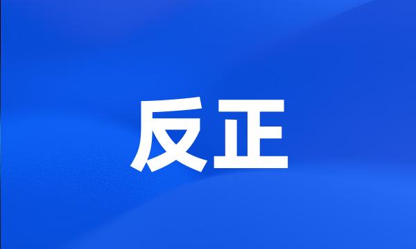 反正