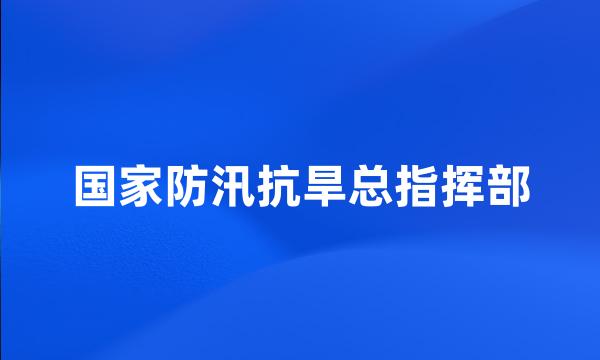 国家防汛抗旱总指挥部