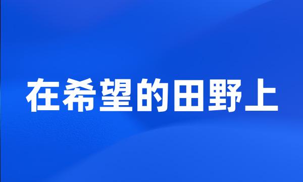 在希望的田野上