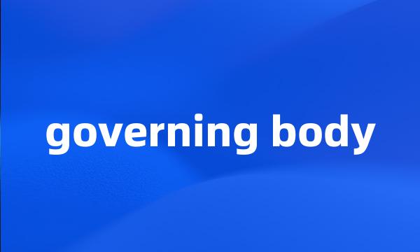 governing body