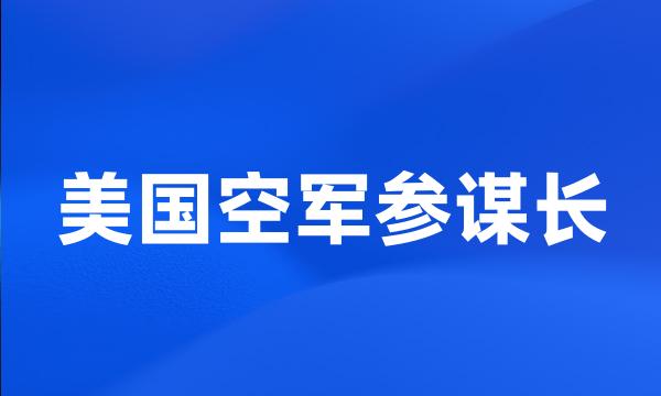 美国空军参谋长