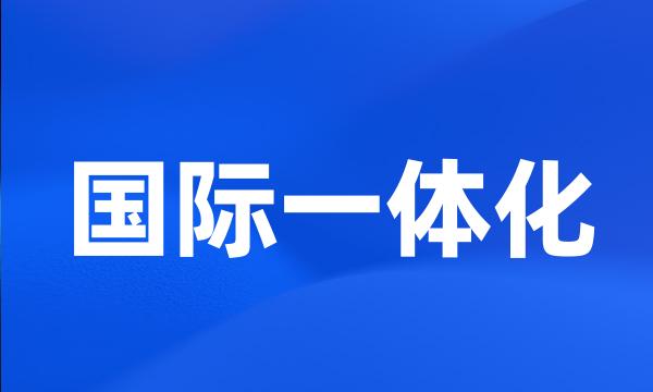 国际一体化