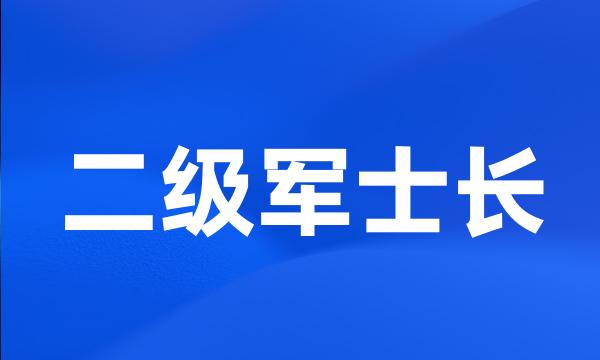 二级军士长