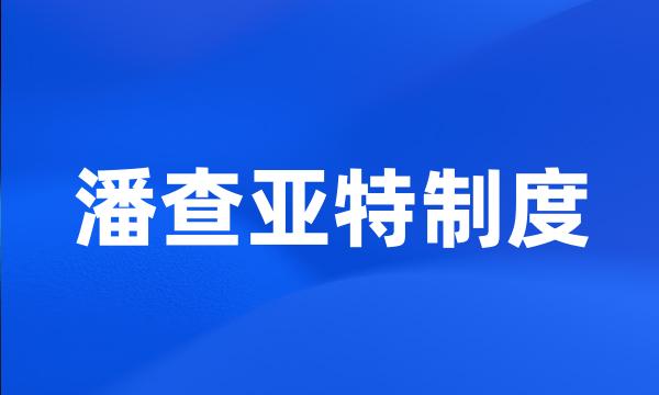 潘查亚特制度