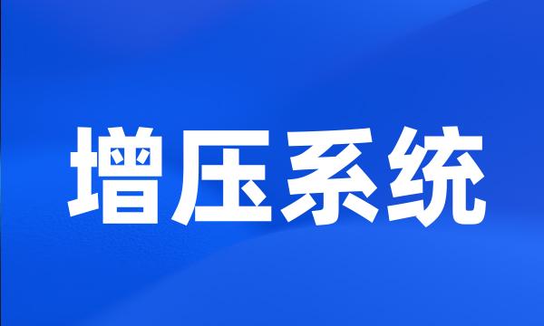 增压系统