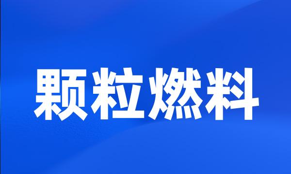 颗粒燃料