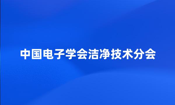 中国电子学会洁净技术分会