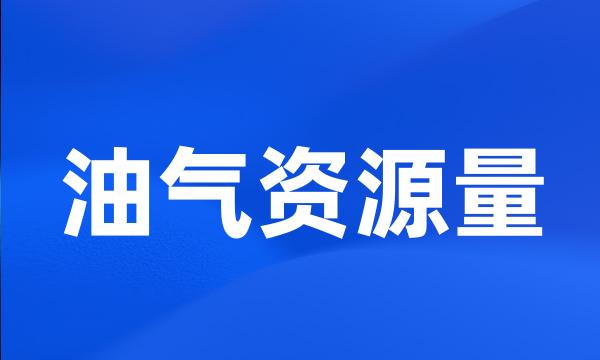 油气资源量