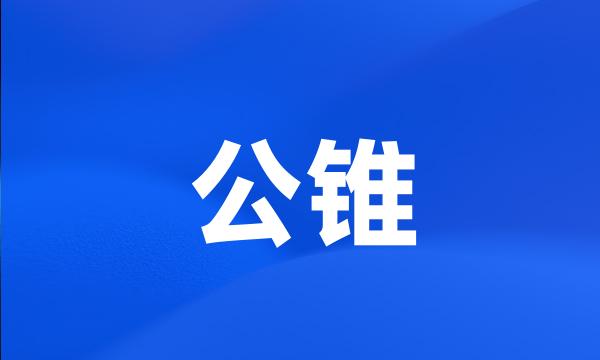 公锥