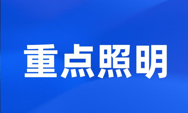 重点照明