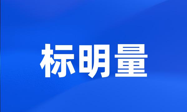 标明量