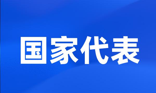 国家代表