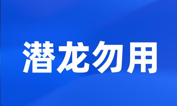 潜龙勿用