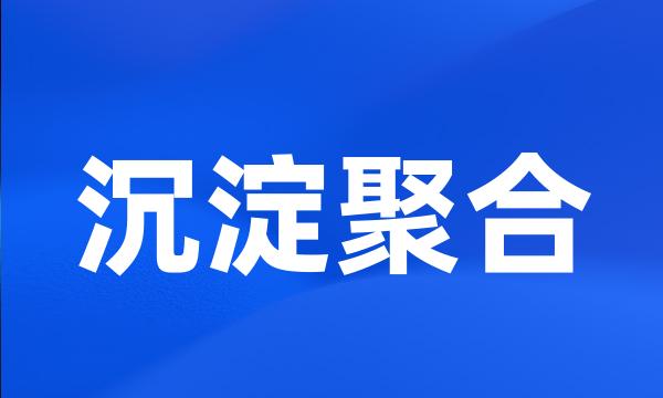 沉淀聚合