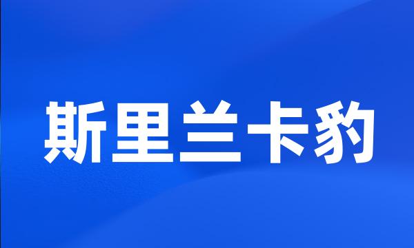 斯里兰卡豹