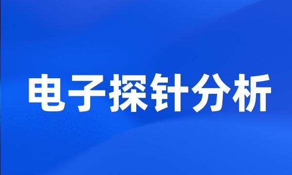 电子探针分析